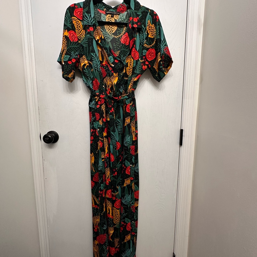 Vibrant Leopard/Cheetah Jumpsuit